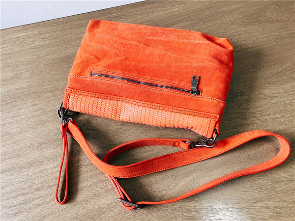 Women's Woven Bag Leather Crossbody Satchel Purse Leather Shoulder Bag Unique