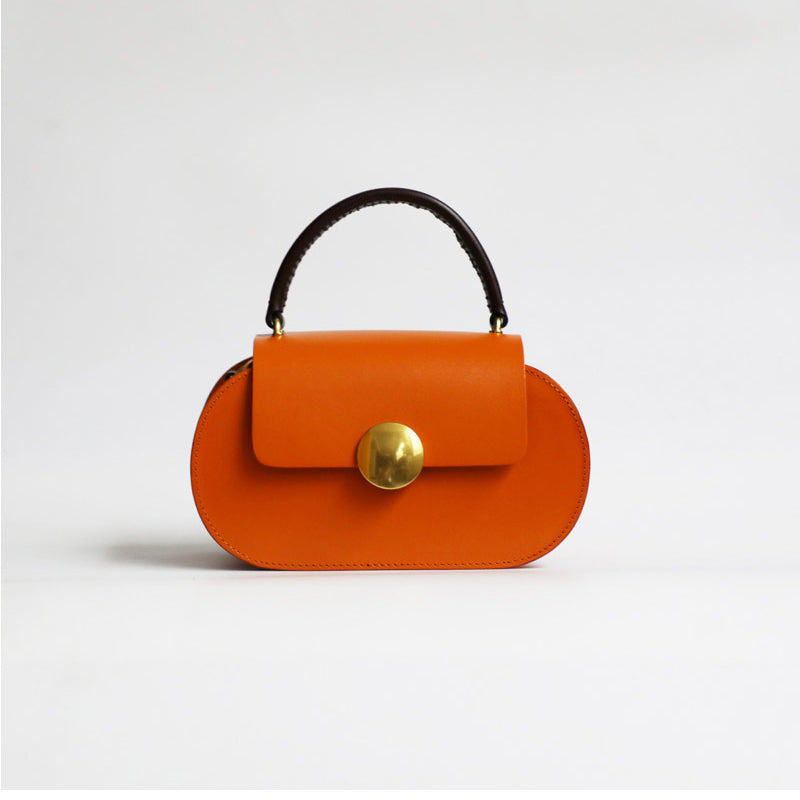 Womens Cute Small Bags Genuine Leather Crossbody Bags For Women Brown