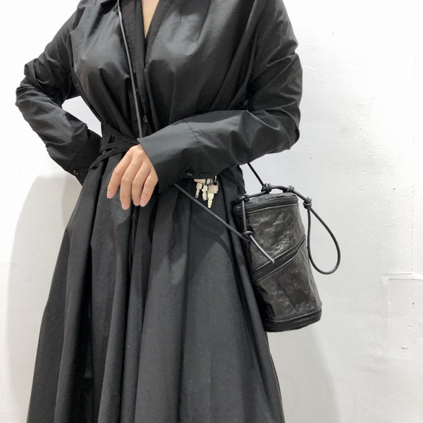 Womens Cylindrical Black Shoulder Purse Small Leather Crossbody Bag For Women Accessories