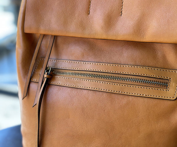 Womens Genuine Leather Backpack Purse Small Leather Knapsack Durable