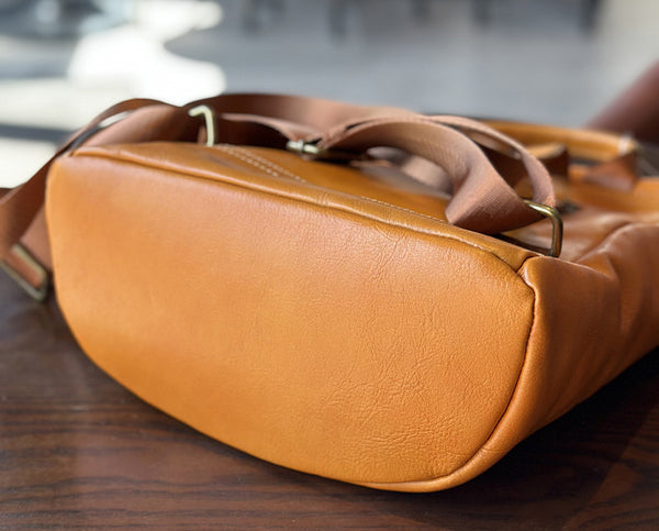 Womens Genuine Leather Backpack Purse Small Leather Knapsack Fashionable