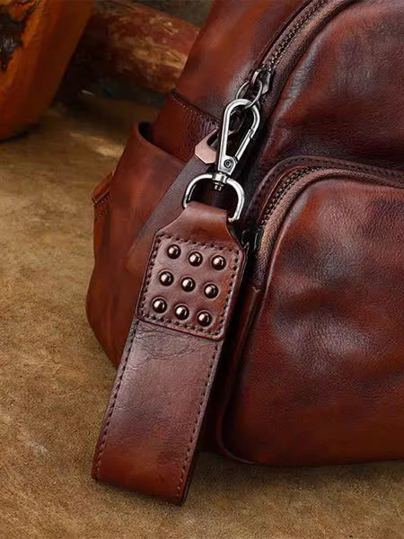 Womens Mini Leather Rucksack Shoulder Bag Leather Backpack Purse For Women Designer