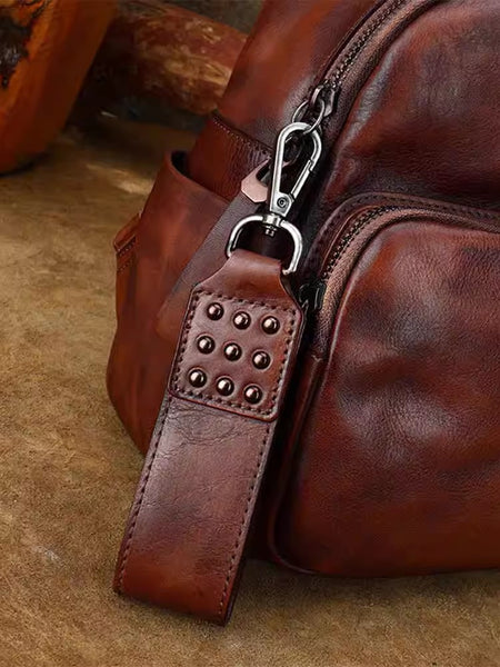 Womens Mini Leather Rucksack Shoulder Bag Leather Backpack Purse For Women Designer