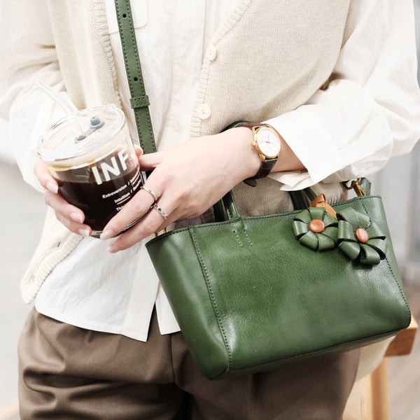 Womens Small Leather Crossbody Purse Top Handle Handbag Accessories