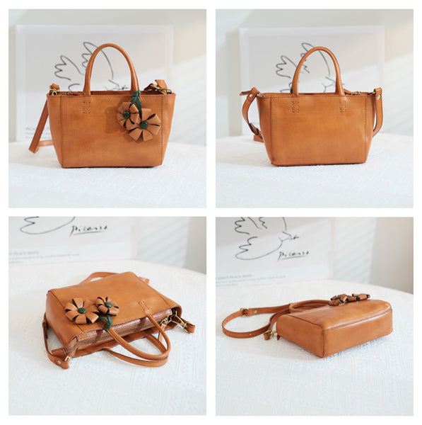 Womens Small Leather Crossbody Purse Top Handle Handbag Classic