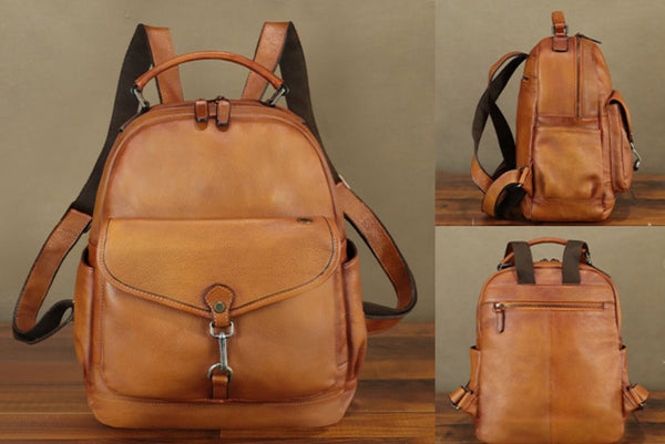 Womens Small Leather Rucksack Leather Backpack Purse For Women Classy