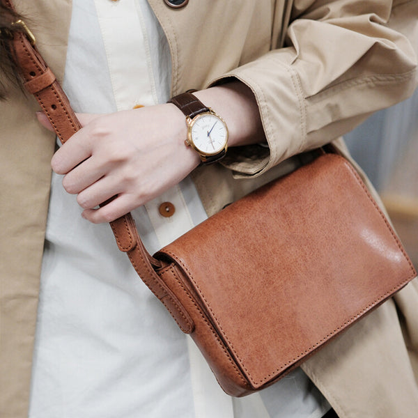 Womens Small Leather Shoulder Bag Crossbody Satchel Purses