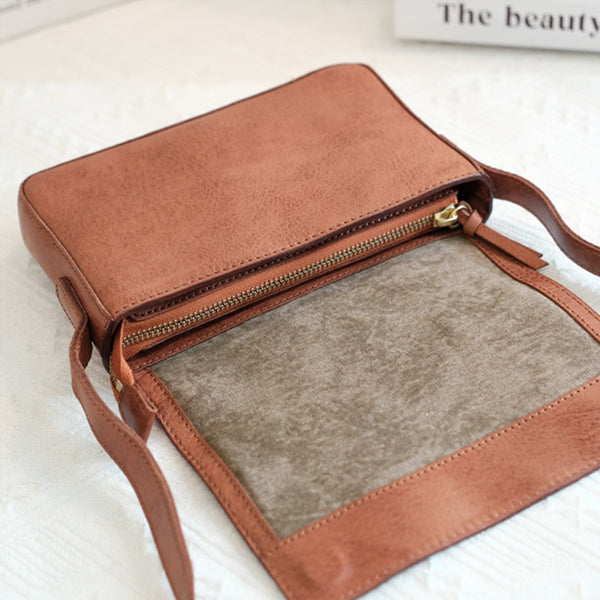 Womens Small Leather Shoulder Bag Crossbody Satchel Purses Inside