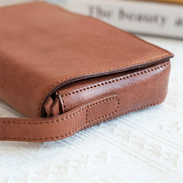 Womens Small Leather Shoulder Bag Crossbody Satchel Purses Minimalist