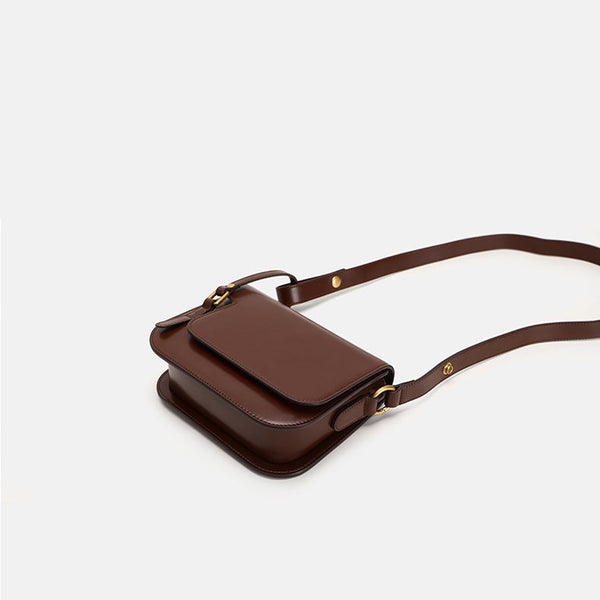 Womens Small Leather Shoulder Bag Genuine Leather Crossbody Bags Details