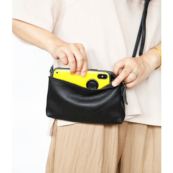 Womens Trendy Shoulder Bags Genuine Leather Crossbody Bags Minimalist