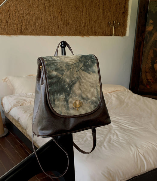 Womens Vagen Leather Backpack Purse Mini Knapsack Bag For Women Beautiful