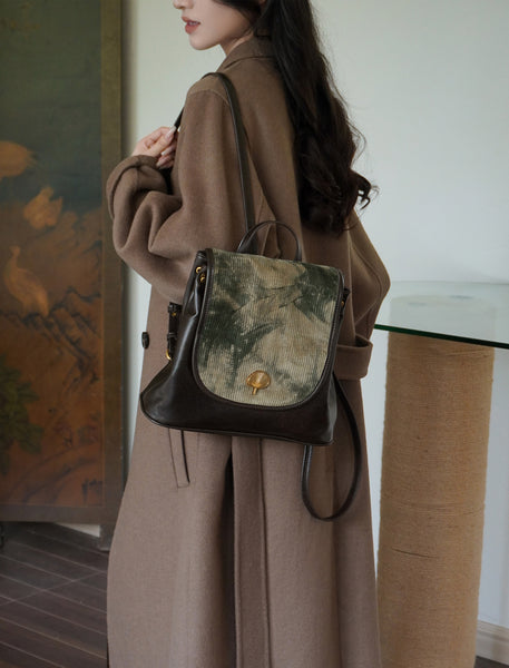 Womens Vagen Leather Backpack Purse Mini Knapsack Bag For Women Chic