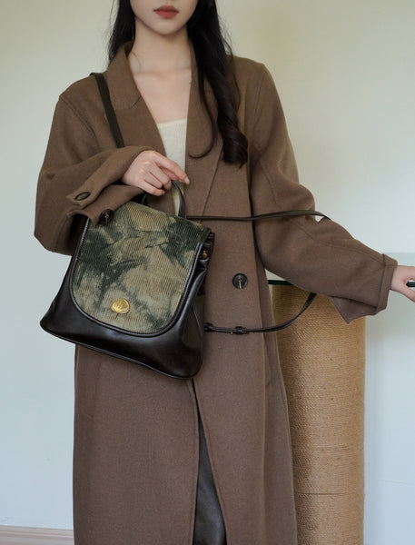 Womens Vagen Leather Backpack Purse Mini Knapsack Bag For Women Classic