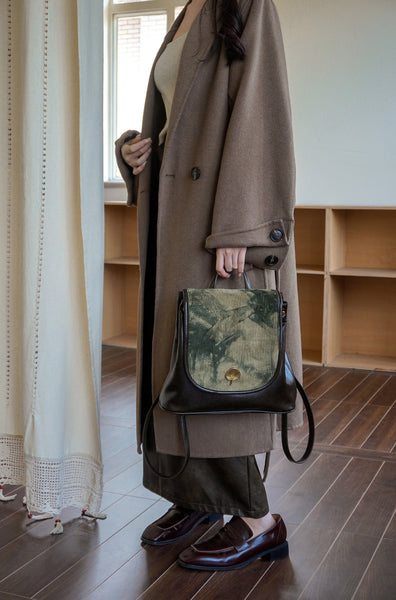 Womens Vagen Leather Backpack Purse Mini Knapsack Bag For Women Designer