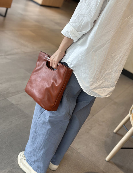 Womens Vintage Leather Satchel Purse Shoulder Bag with Top Handle Casual