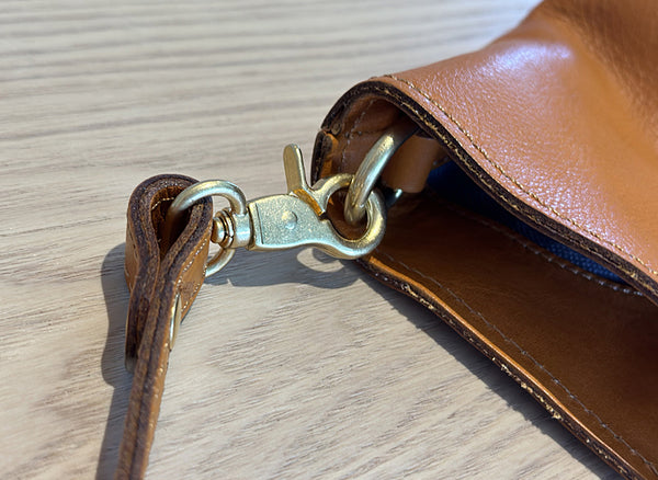 Womens Vintage Leather Satchel Purse Shoulder Bag with Top Handle Details