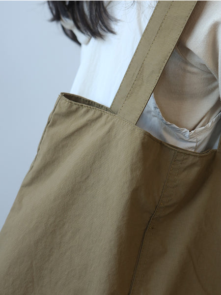 nylon tote bag khaki bag