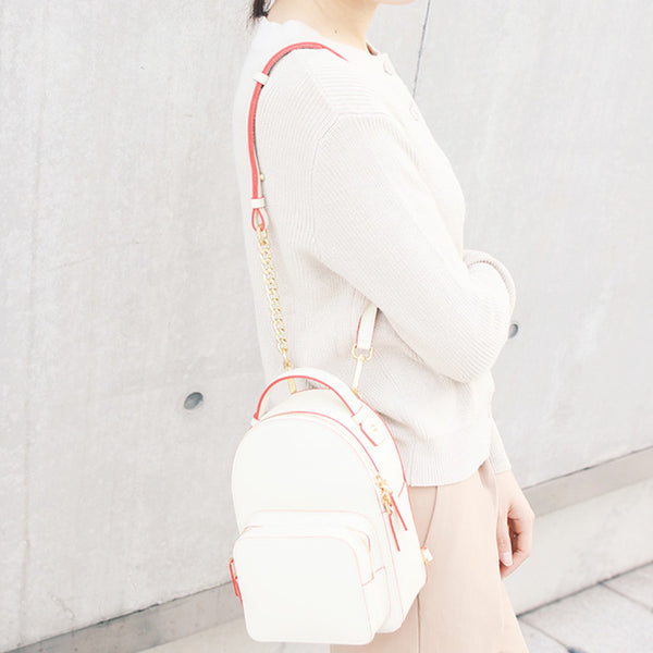 Genuine Leather Mini Backpacks Handbags Cross Body Bags Women