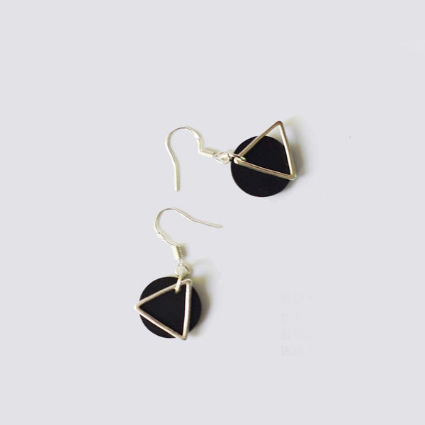 Wood Drop Earrings in Sterling Silver 14K Gold Handmade Jewelry Accessories Women