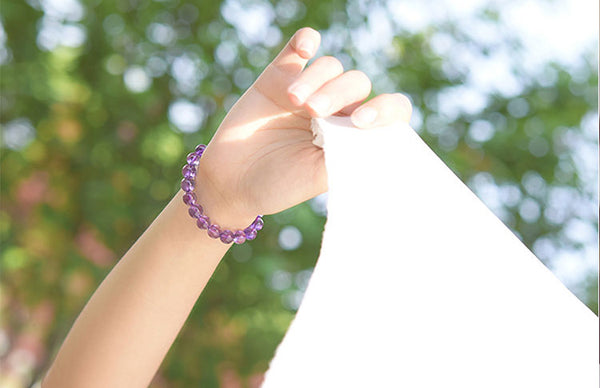Amethyst Beaded Bracelet Handmade Jewelry Accessories Gifts for Women