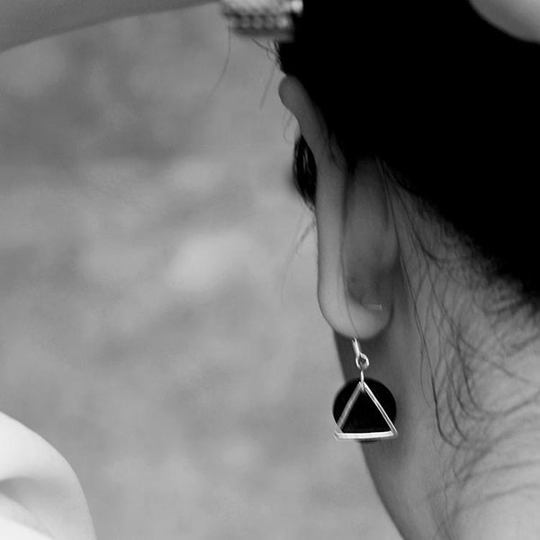 Wood Drop Earrings in Sterling Silver 14K Gold Handmade Jewelry Accessories Women