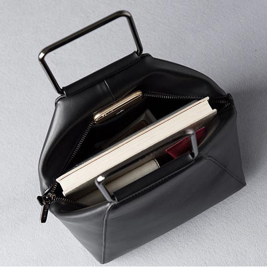 Ladies Designer Handbags Black Genuine Leather Handbags for Women