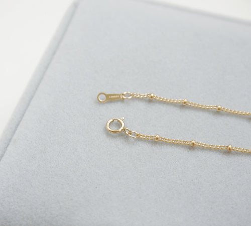 14K Gold Womens Black Spinel Beaded Bracelets Charm Bracelets for Women