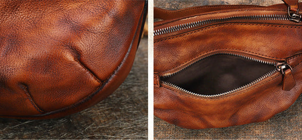 Casual Ladies Brown Leather Crossbody Purse Cross Shoulder Bag