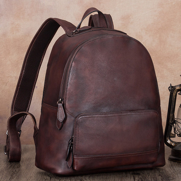 14 Inch Women's Leather Laptop Backpack Purse Book Bags for Women Beautiful