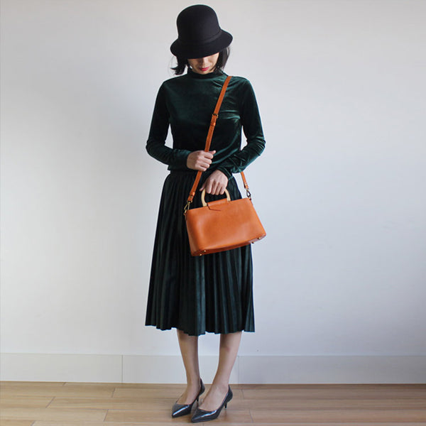 Unique Womens Red Leather Handbags Crossbody Bags Purse for Women