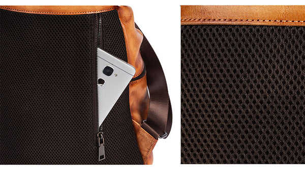 Ladies Leather Rucksack Brown Leather Backpack Bag For Women