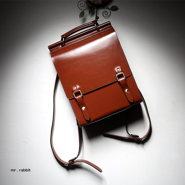 Trendy Ladies Square Leather Backpack Purse Bag Book Bags for Women