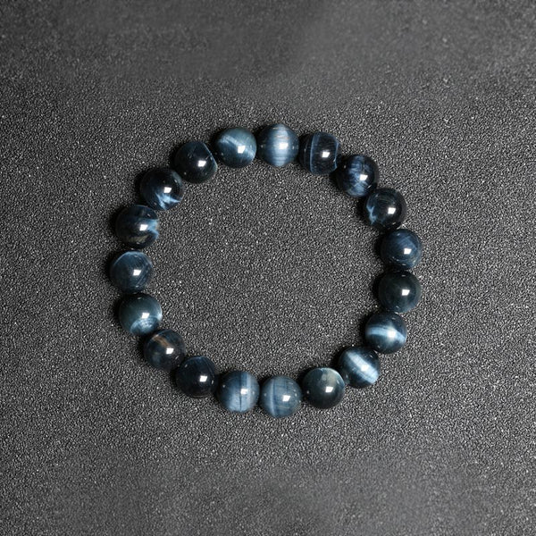 Blue Tigereye Bead Bracelet Handmade Lovers Jewelry Accessories Women Men