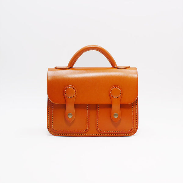 Womens Brown Leather Satchel Bag Handmade Crossbody Bag for Women