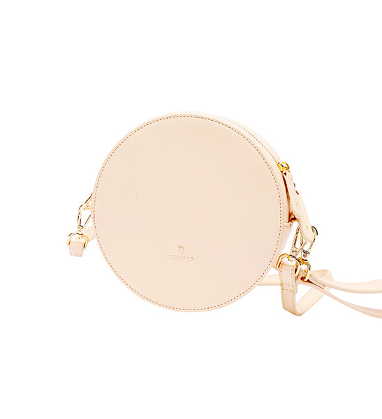 Simple Womens Leather Handbags Crossbody Circle Bags Purse for Women