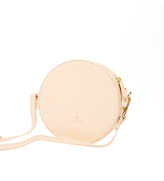 Simple Womens Leather Handbags Crossbody Circle Bags Purse for Women