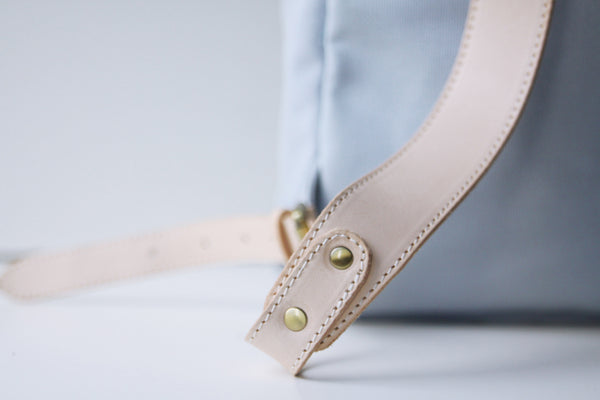 Handmade Leather Canvas Backpacks School Bags Rucksack Women