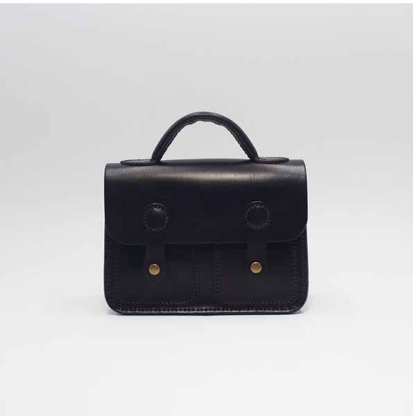 Womens Brown Leather Satchel Bag Handmade Crossbody Bag for Women