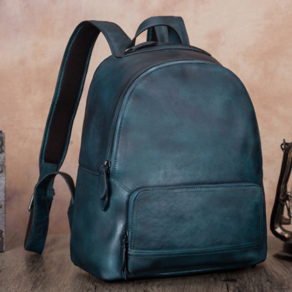 14 Inch Women's Leather Laptop Backpack Purse Book Bags for Women Cool