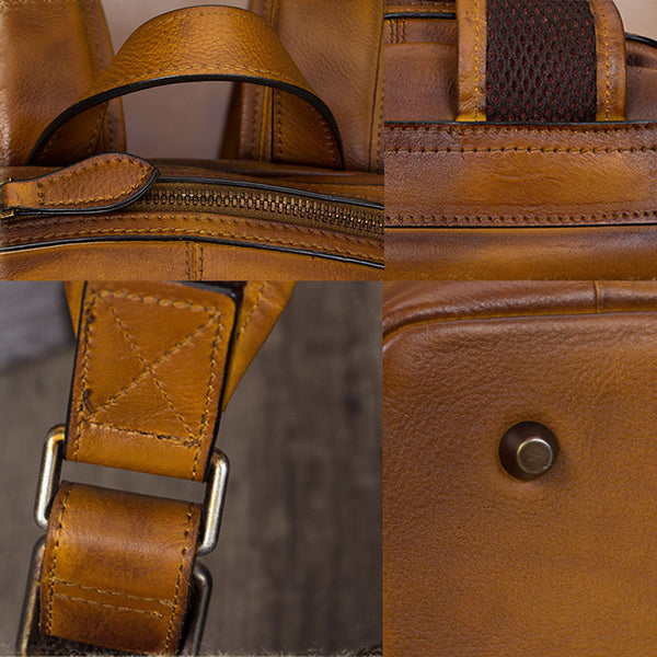 14 Inch Women's Leather Laptop Backpack Purse Book Bags for Women Cute