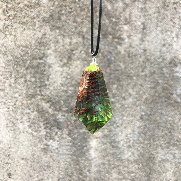 Pinecone and Resin Pendant Necklace Handmade Unique Jewelry For Women Men