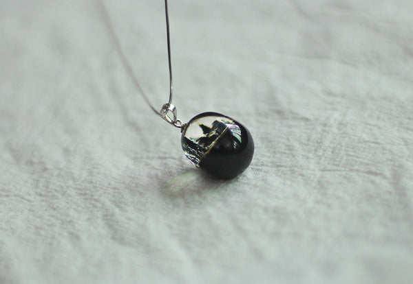 Unique Wood and Resin Pendant Necklace Handmade Couple Jewelry Accessories Women Men