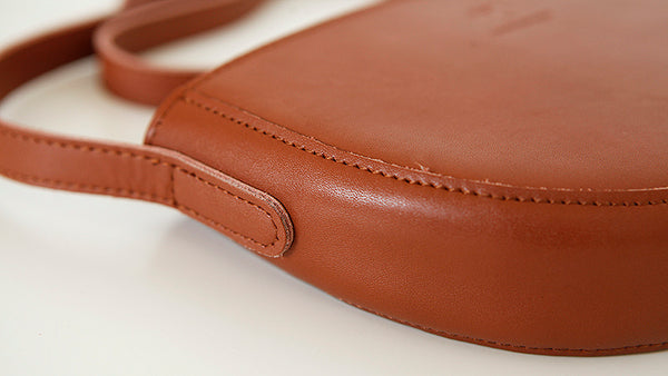 Small Half Round Leather Crossbody Purse Side Bags For Women