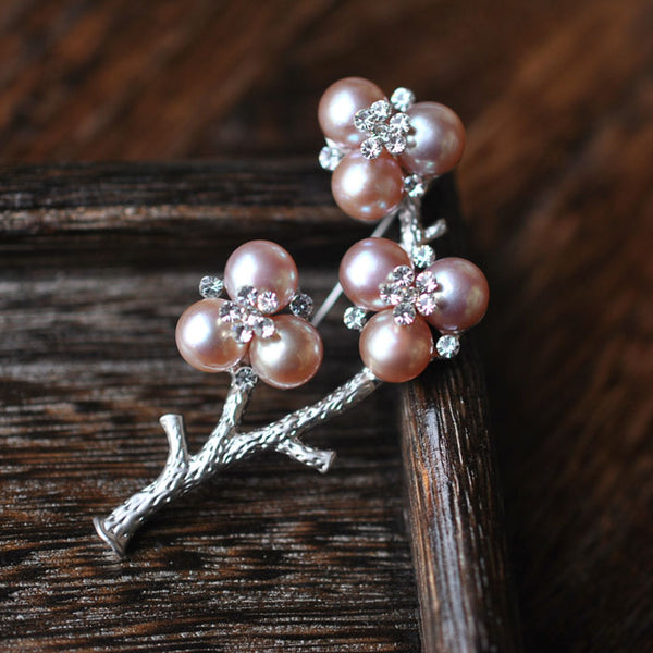 Freshwater Pearl Brooch June Birthstone Jewelry Accessories Gift For Women