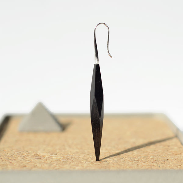 Handmade Wood Sterling Silver Drop Earrings Unique Jewelry Accessories for Women