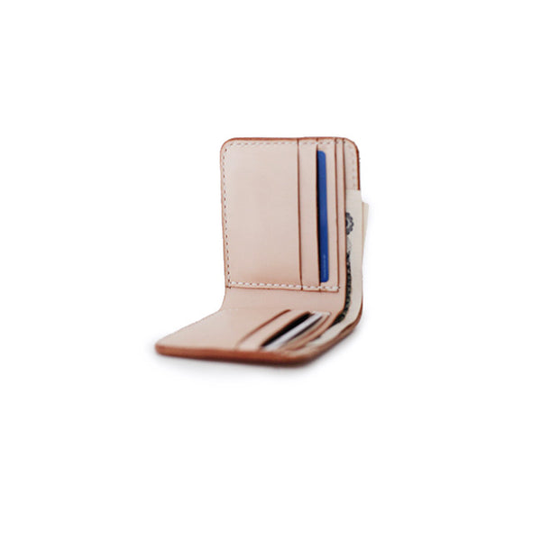 Handmade Leather Short Wallet Card Wallet Purse Accessories Women