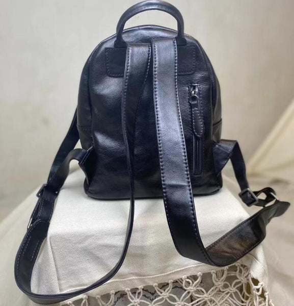 Small Ladies Leather Backpack Purse Rucksack Bags For Women