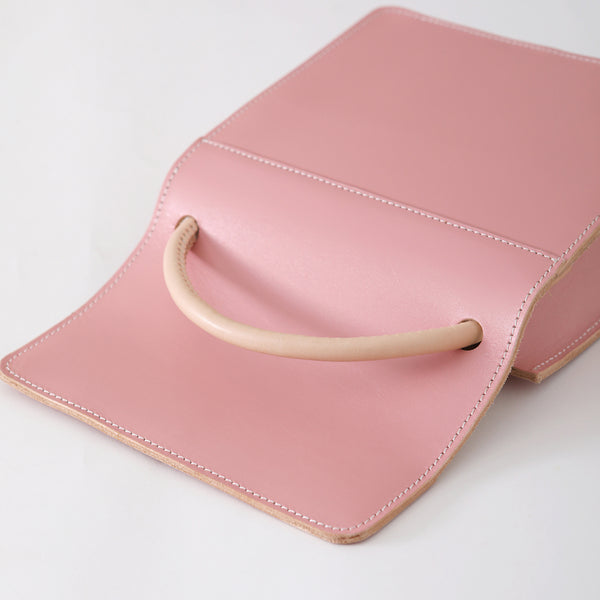 Ladies Pink Leather Handbags Small Leather Work Bag for Women