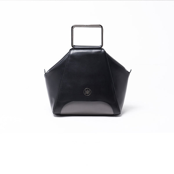 Ladies Designer Handbags Black Genuine Leather Handbags for Women